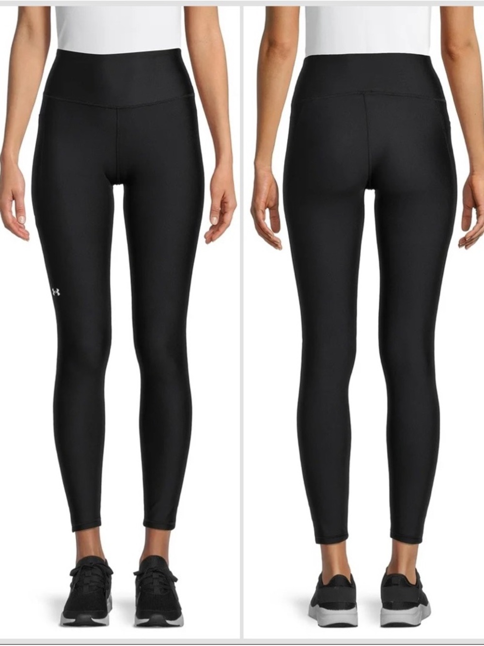Under Armour Black High Rise Pocket Leggings Workout Gym NWT Small